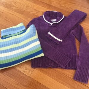 BUNDLE: two girls sweaters, both size medium